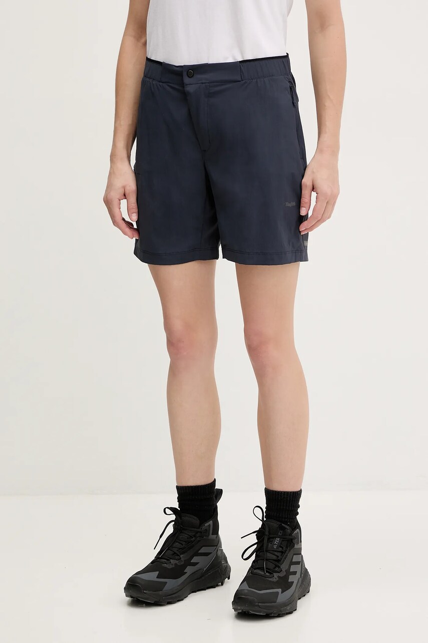 Haglöfs pantaloni scurți outdoor L.I.M Fuse II culoarea bleumarin, uni, medium waist, 607710