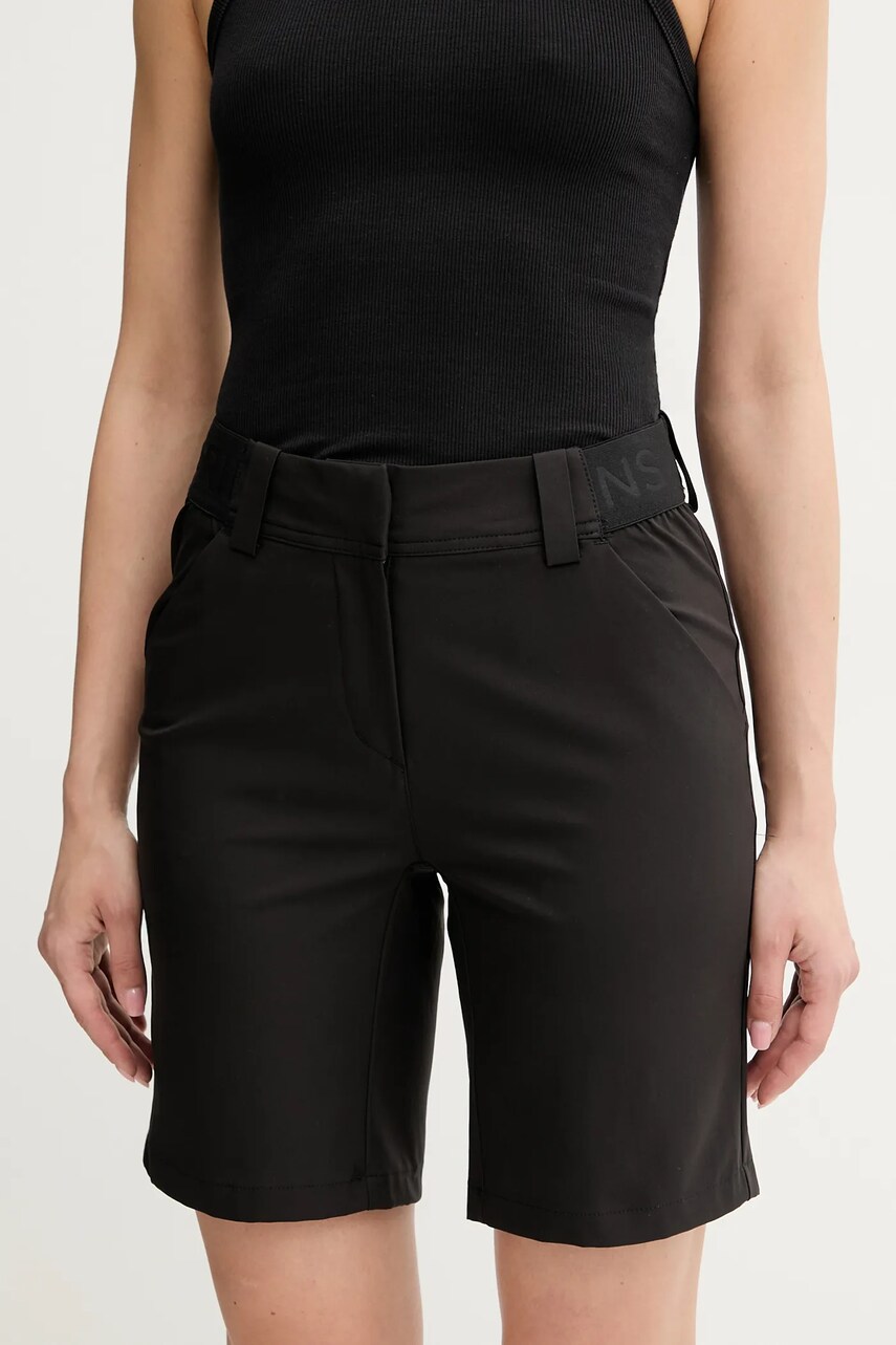 Levně Kraťasy Didriksons MAJA dámské, černá barva, high waist, 505736