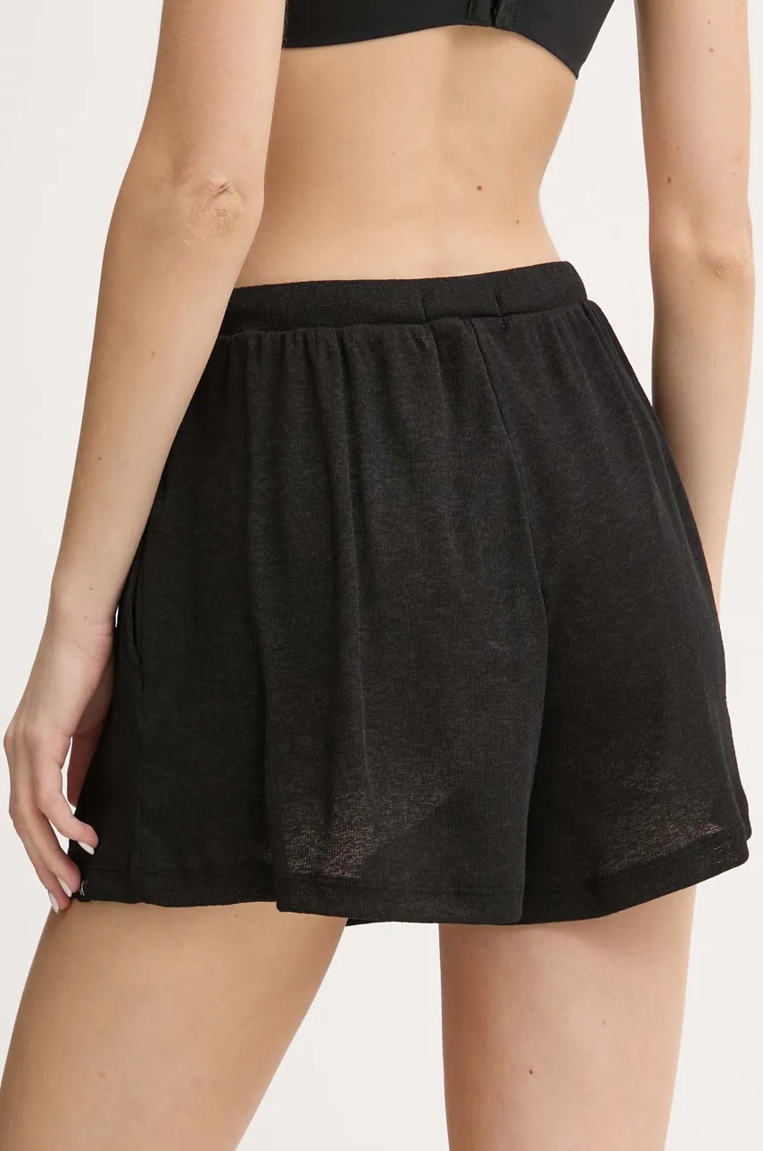 Шорты Calvin Klein женские цвет чёрный однотонные высокая посадка KW0KW02820 Шорты Calvin Klein женские цвет чёрный однотонные высокая посадка KW0KW02820