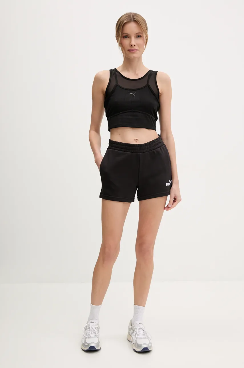 Шорты Puma женские цвет чёрный однотонные средняя посадка 682438 Шорты Puma женские цвет чёрный однотонные средняя посадка 682438