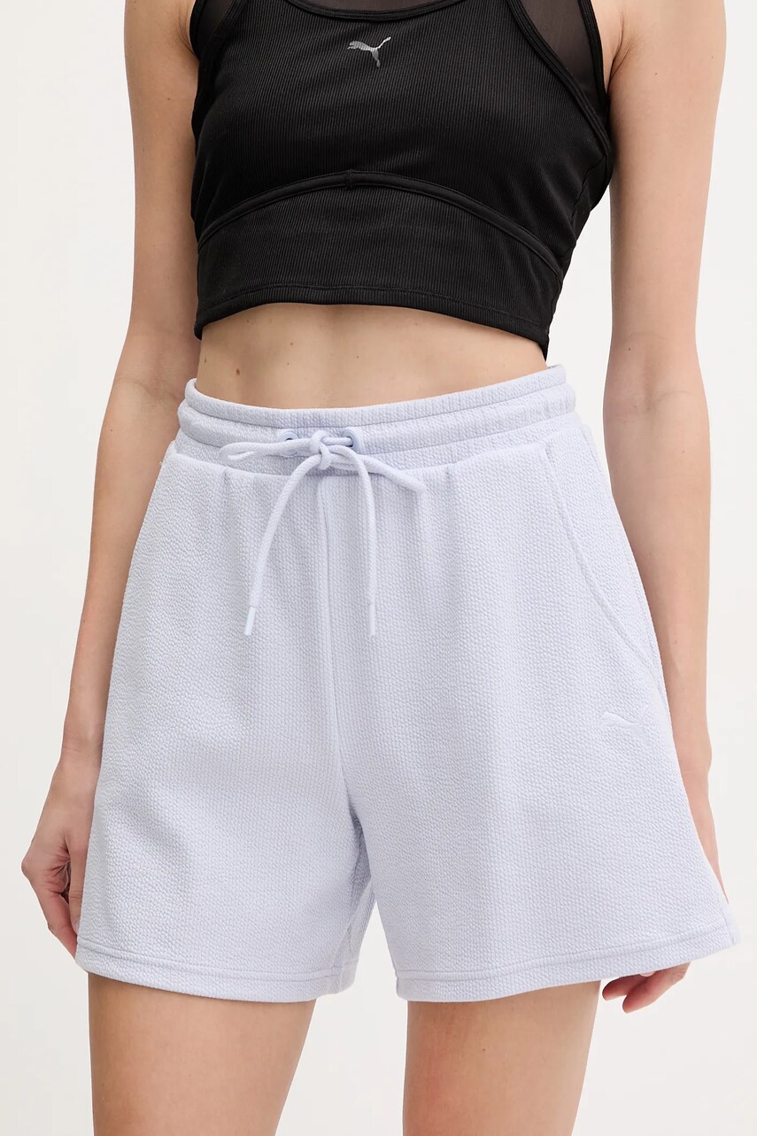 Puma pantaloni scurti femei, neted, high waist, 685062