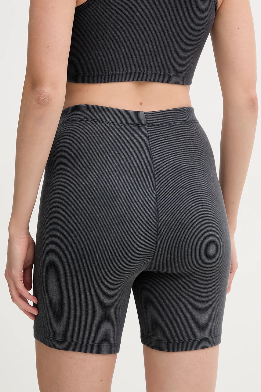Calvin Klein Jeans rövidnadrág női, szürke, sima, magas derekú, J20J225217 termék 2. képe