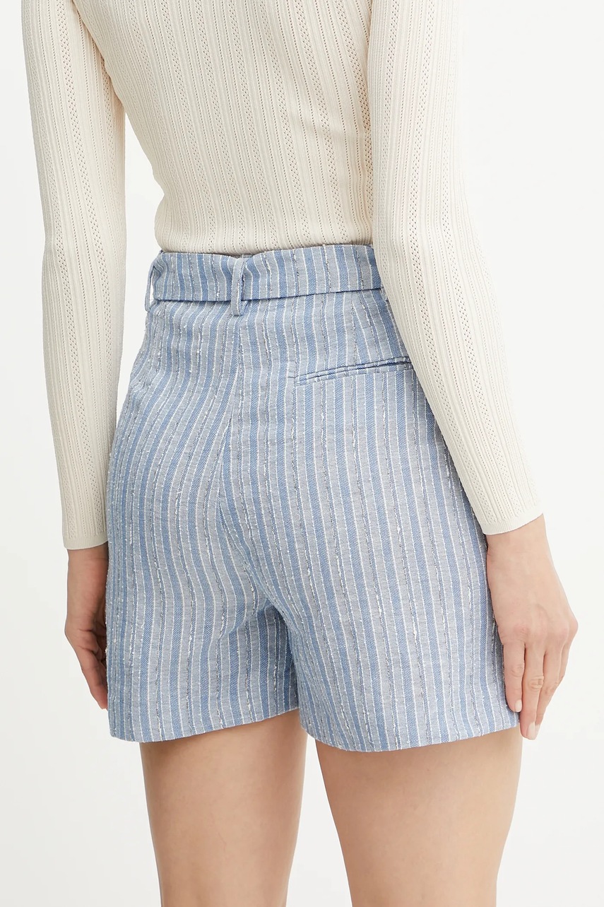 Λινό σορτς Fracomina χρώμα: μπλε, FS25SV6004W402Q6 φωτογραφία