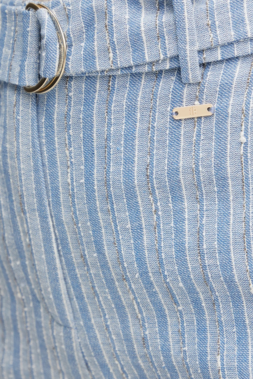 Λινό σορτς Fracomina χρώμα: μπλε, FS25SV6004W402Q6 φωτογραφία