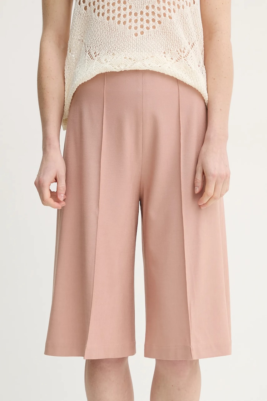 AERON pantaloni scurți PEN femei, culoarea portocaliu, uni, high waist, ST107474 AERON pantaloni scurți PEN femei, culoarea portocaliu, uni, high waist, ST107474