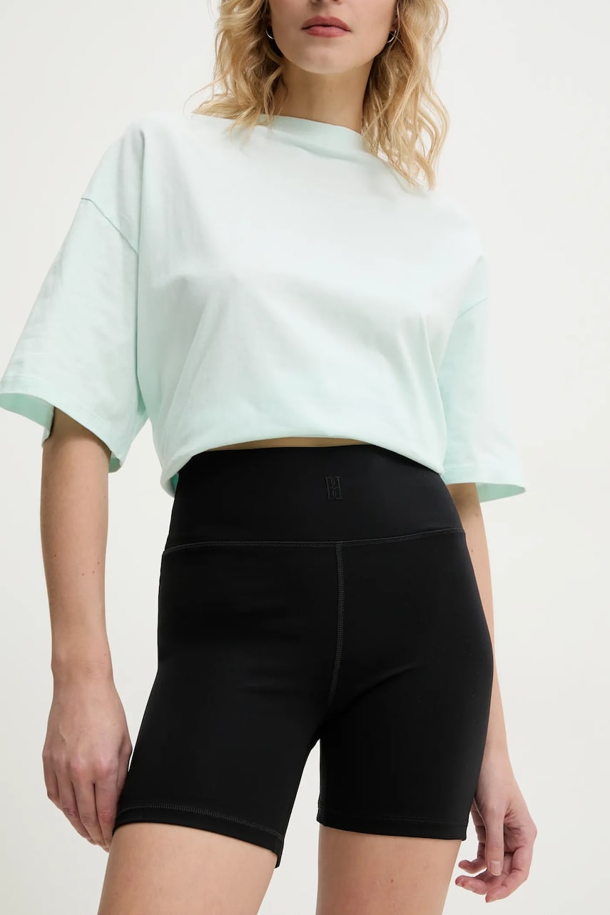 By Malene Birger pantaloni scurți SIOLA femei, culoarea negru, uni, high waist, 102371 By Malene Birger pantaloni scurți SIOLA femei, culoarea negru, uni, high waist, 102371
