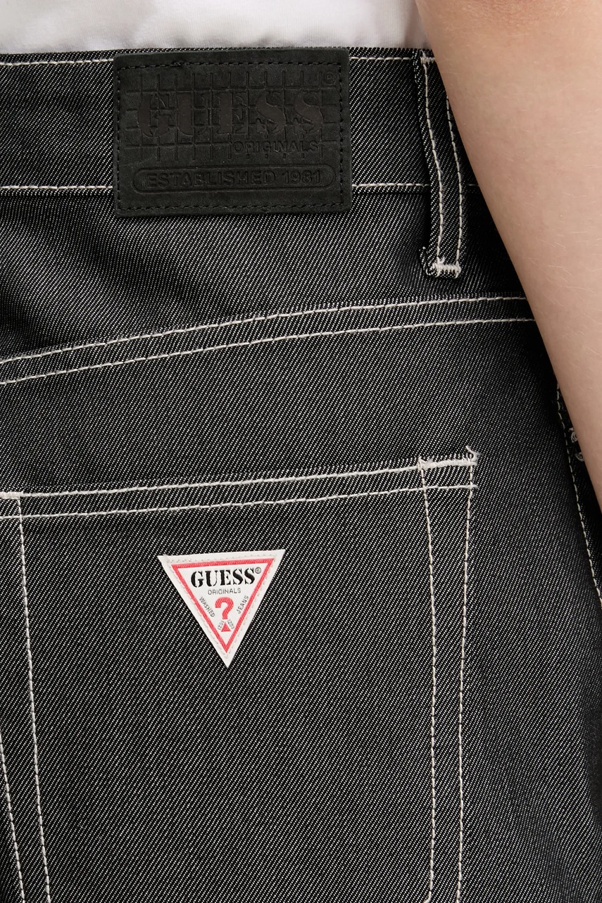 Τζιν σορτς Guess Originals χρώμα: μαύρο, M5GD52 D5L3A φωτογραφία