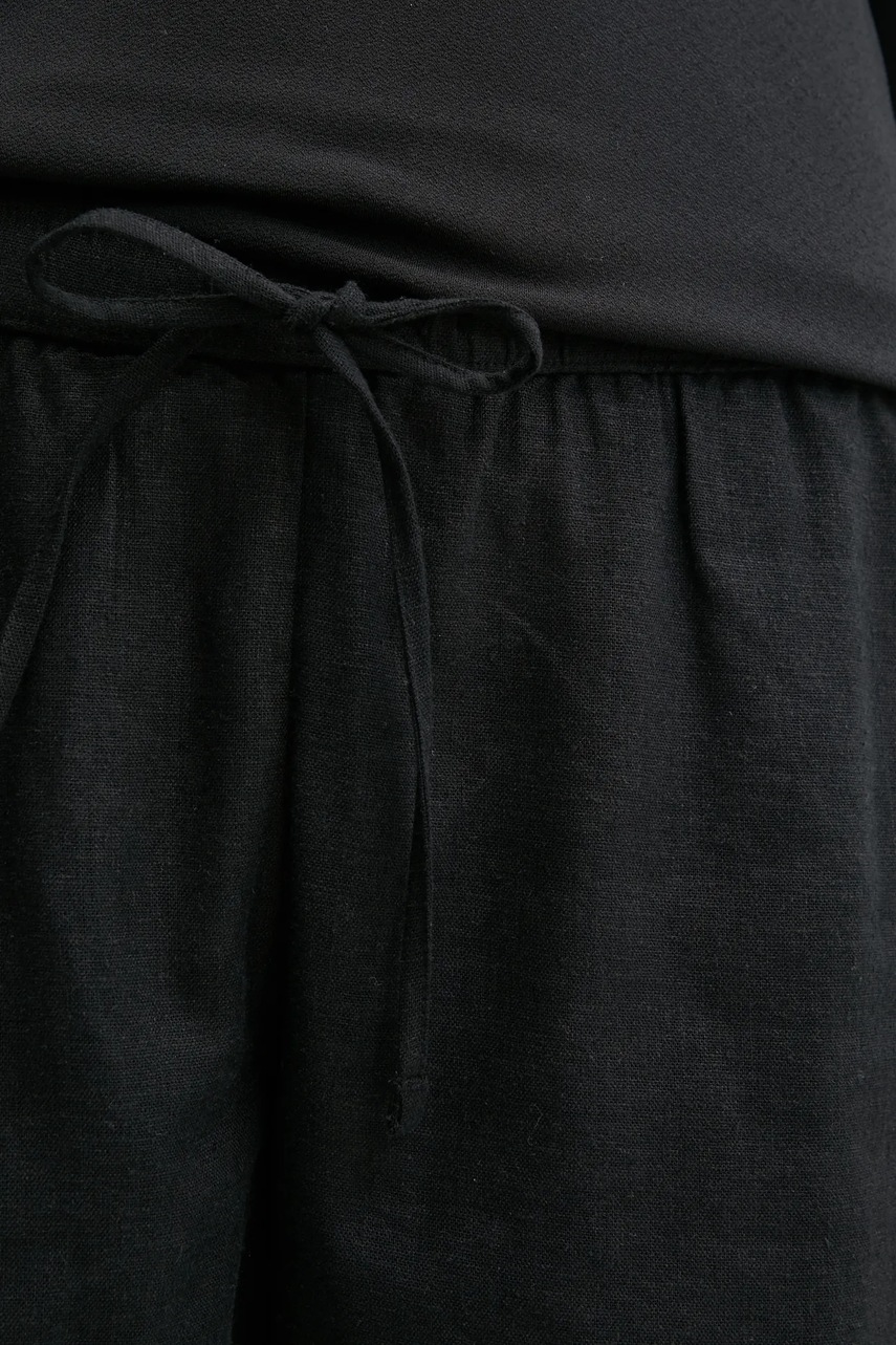 Ľanové šortky Abercrombie & Fitch