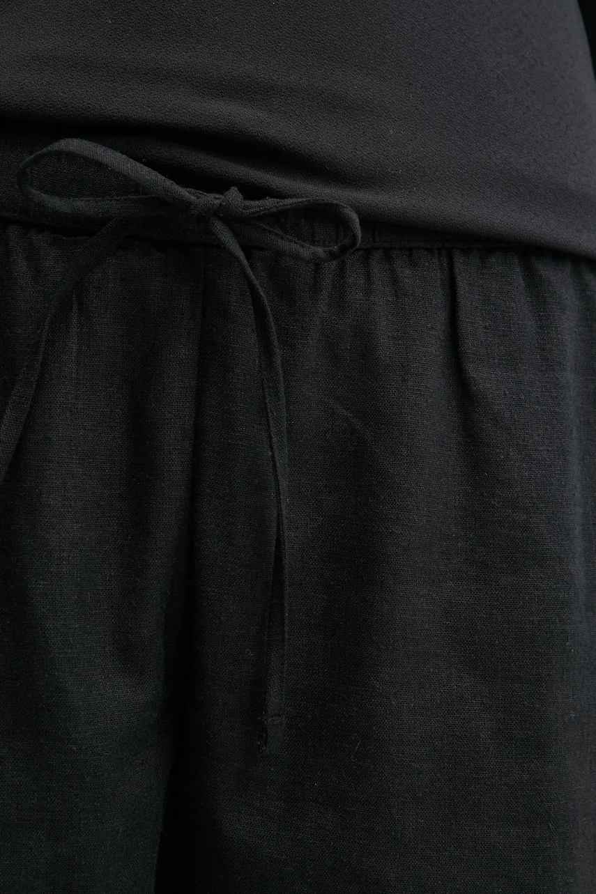 Ľanové šortky Abercrombie & Fitch
