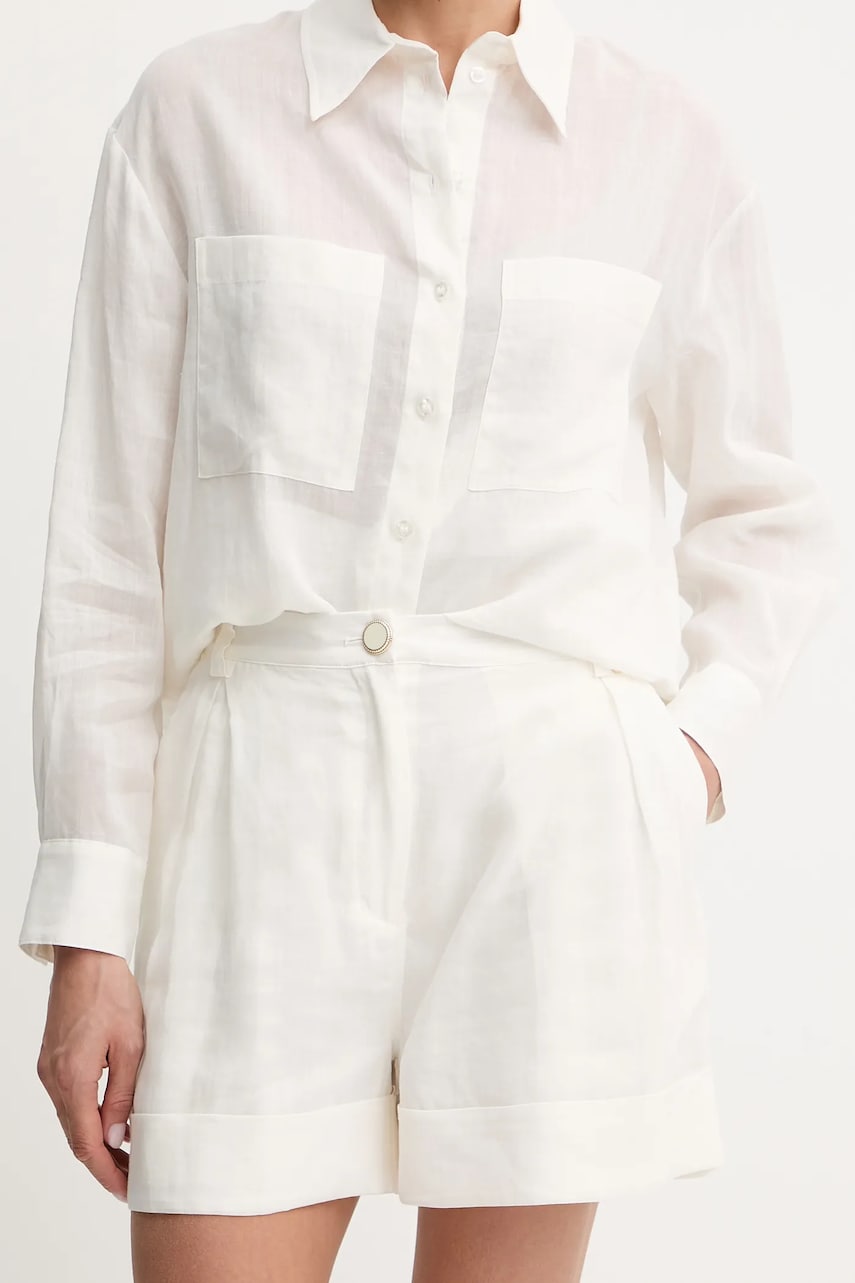 Levně Kraťasy Liu Jo dámské, béžová barva, high waist, WA5483.T6862