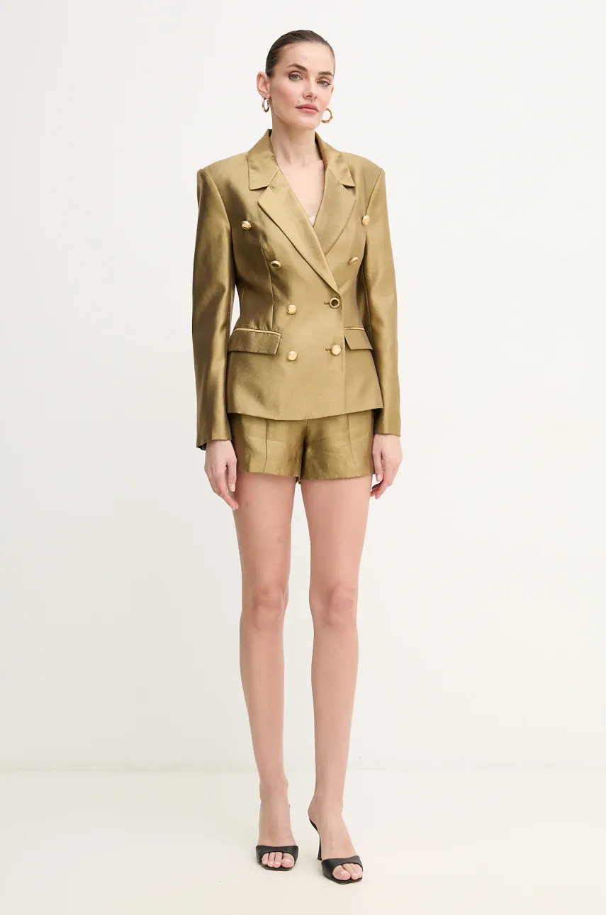 Шорты Marciano Guess MILLA женские цвет зелёный однотонные высокая посадка 5GGD24 7312A Шорты Marciano Guess MILLA женские цвет зелёный однотонные высокая посадка 5GGD24 7312A