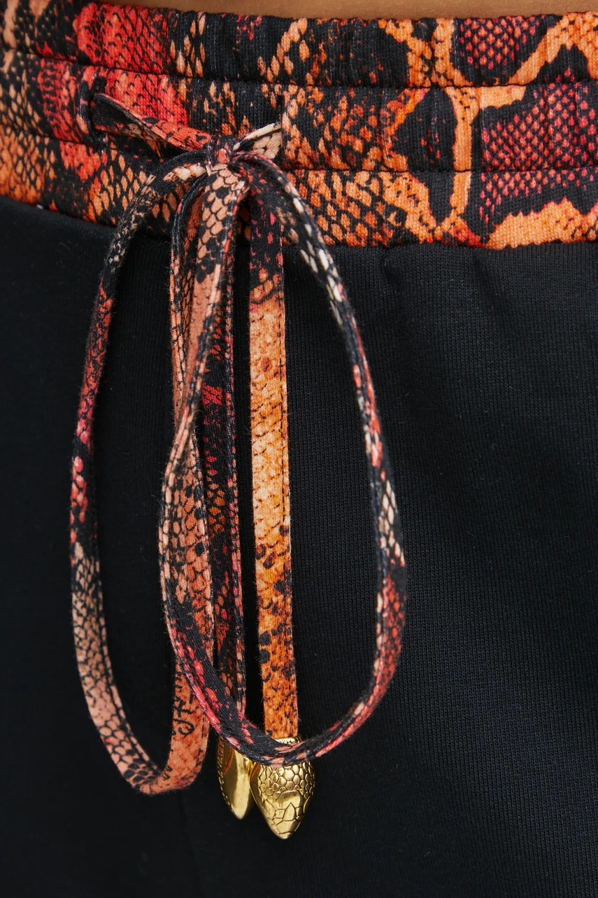 Βαμβακερό σορτσάκι Just Cavalli χρώμα: μαύρο, 78PADE01 CF100 φωτογραφία