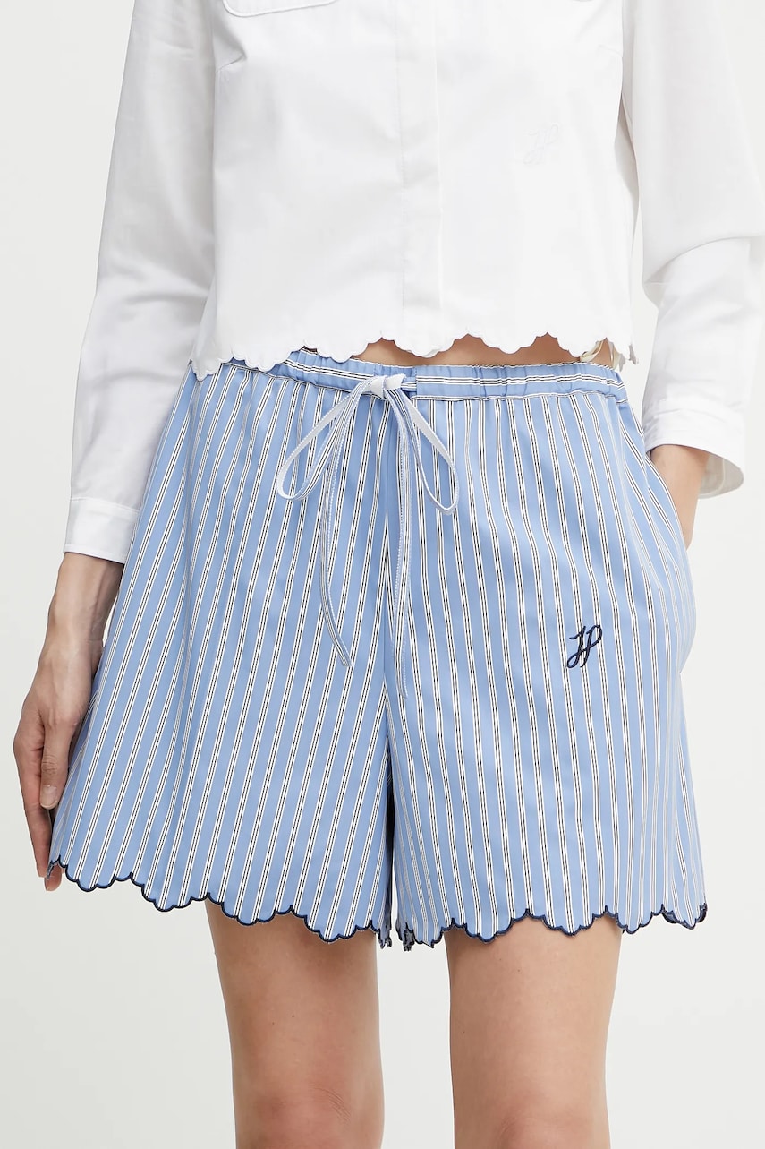 Patou pantaloni scurți din bumbac cu imprimeu, high waist, TR0460190