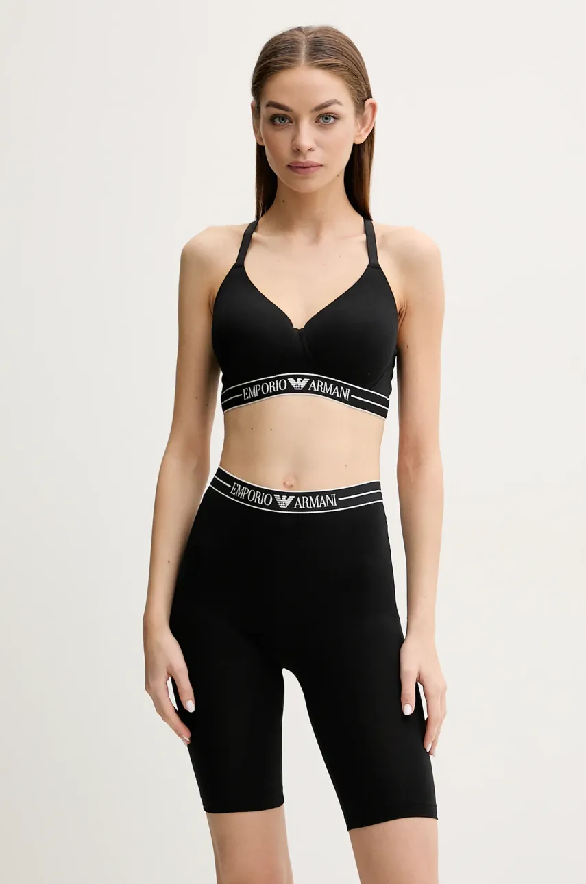 Шорты Emporio Armani Underwear женские цвет чёрный однотонные средняя посадка EW000413 AF10881 Шорты Emporio Armani Underwear женские цвет чёрный однотонные средняя посадка EW000413 AF10881