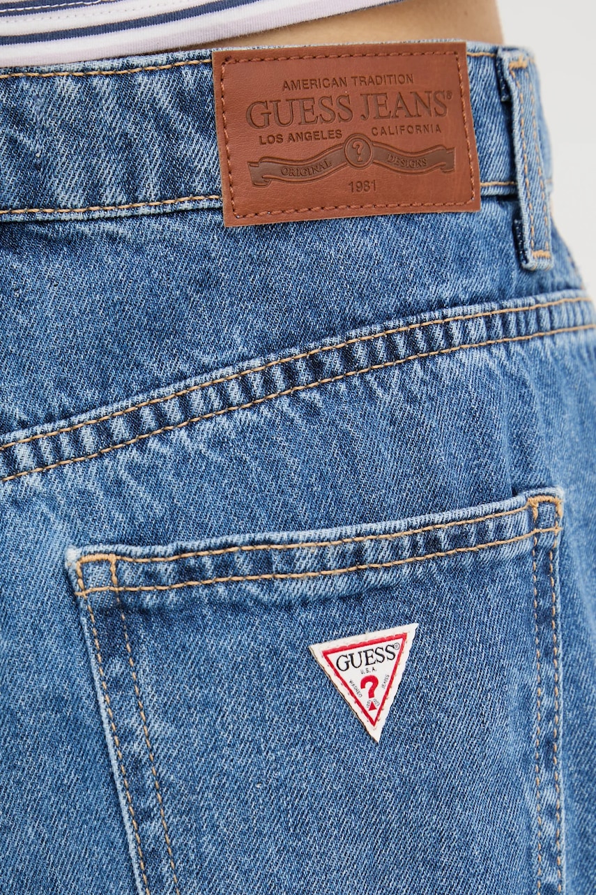 Rifľové krátke nohavice Guess Jeans