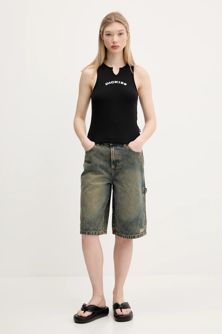 Джинсовые шорты Dickies однотонная высокая посадка DK0A4Z85K581