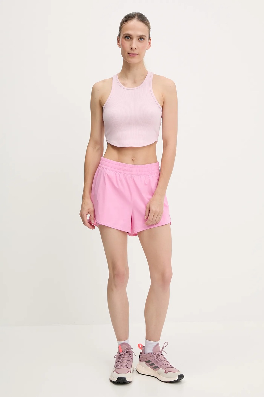 Шорты outdoor Peak Performance Light цвет розовый однотонная высокая посадка G80233