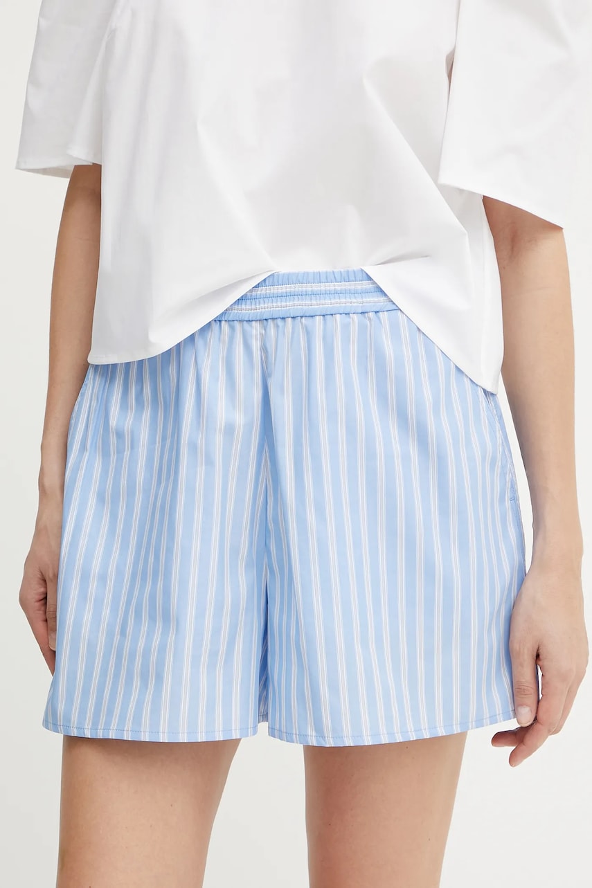 Ivy Oak pantaloni scurți din bumbac PIPER ANN cu imprimeu, high waist, IO115206 Ivy Oak pantaloni scurți din bumbac PIPER ANN cu imprimeu, high waist, IO115206