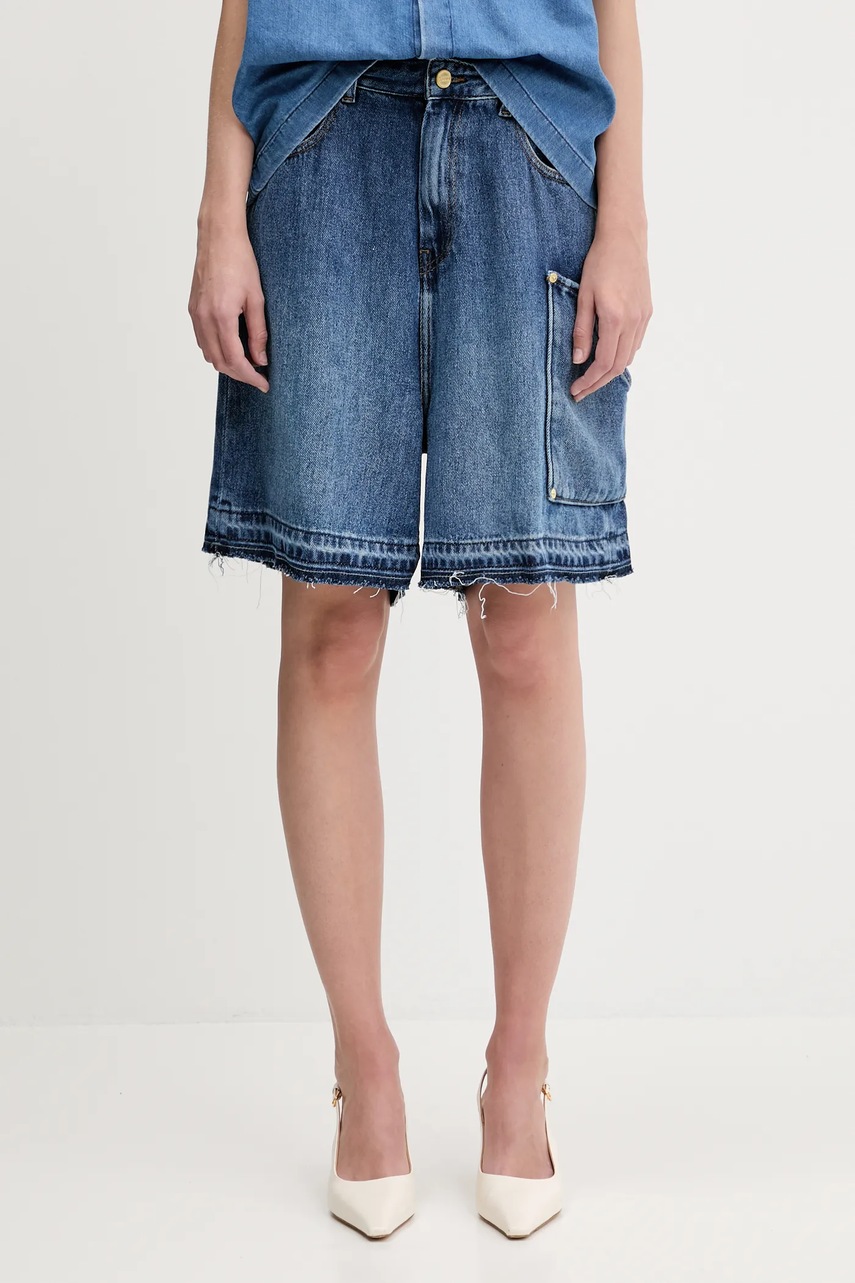 GANNI szorty jeansowe Light Denim