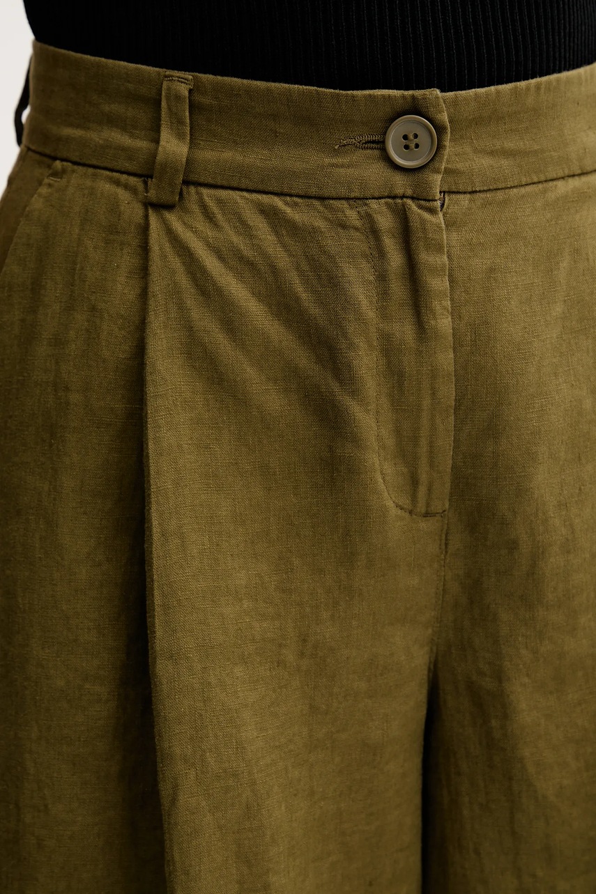 Lněné kraťasy Sisley (obrázek 4)