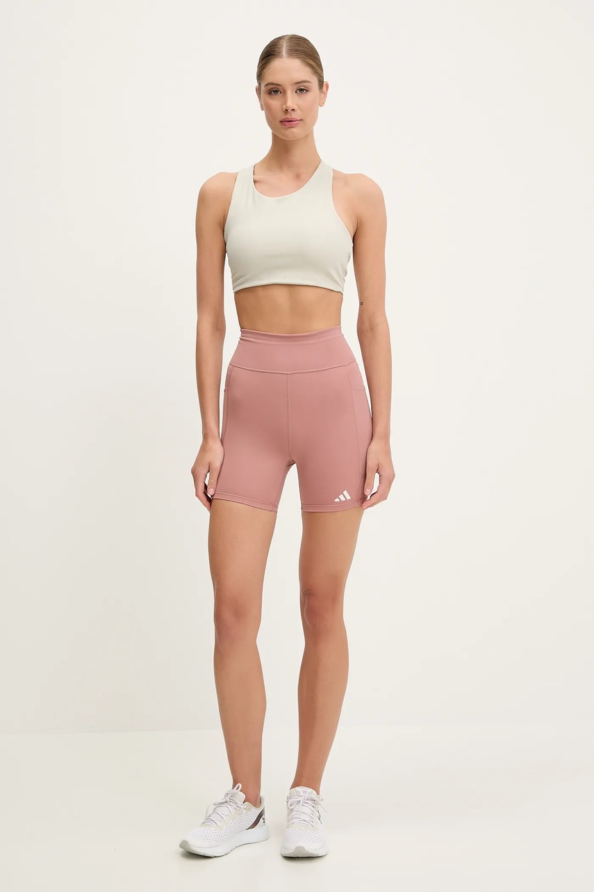 Шорты для бега adidas Performance Own The Run цвет оранжевый однотонная средняя посадка JI5666