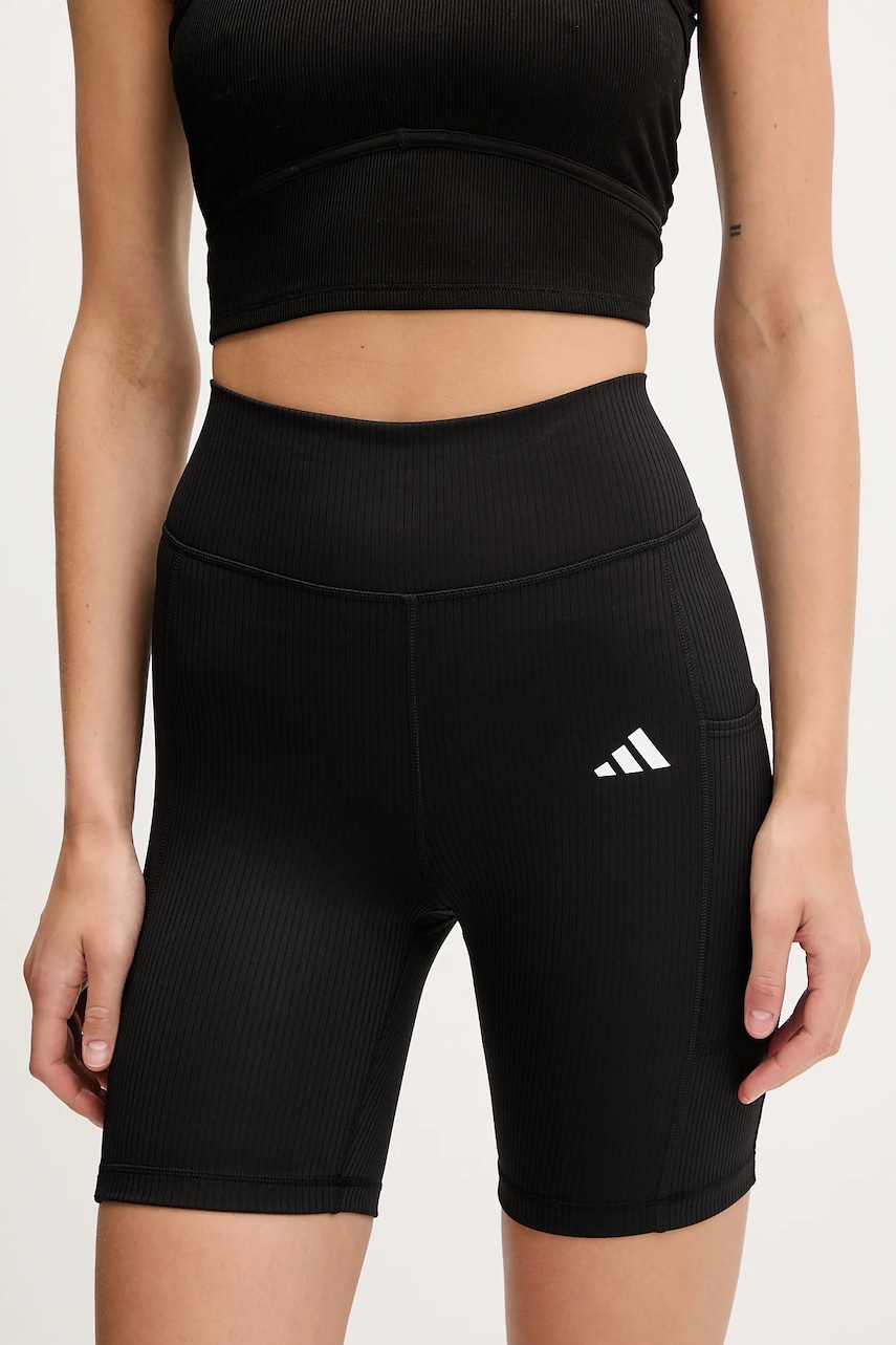 adidas Performance pantaloni scurți de antrenament Optime culoarea negru, uni, medium waist, JP4766