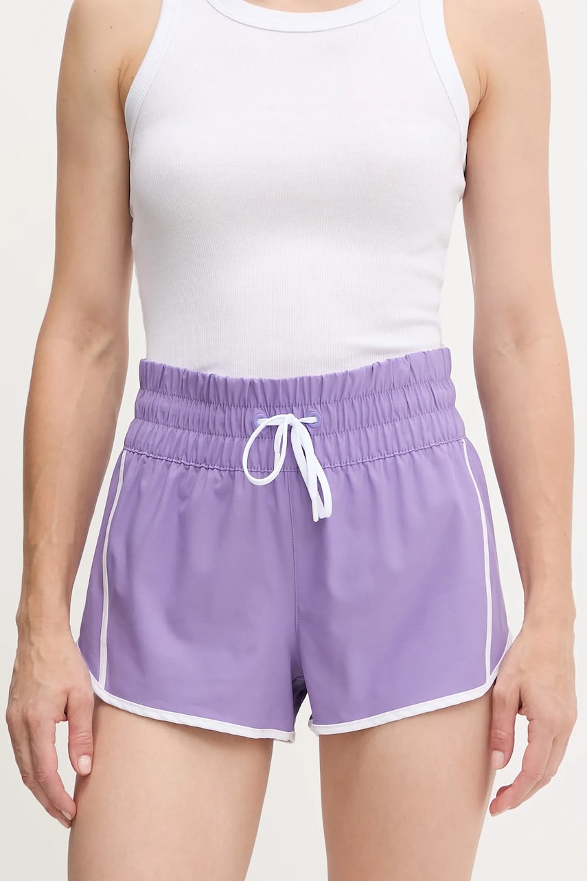 Levně Kraťasy Rip Curl dámské, fialová barva, s aplikací, high waist, 01QWBO