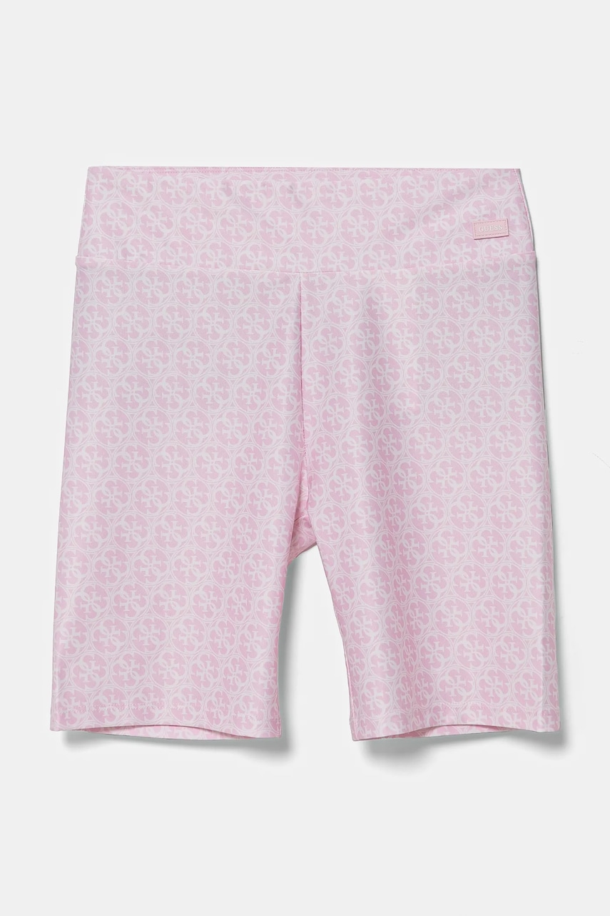 Levně Dětské kraťasy Guess růžová barva, vzorované, J5RD13 MC01P