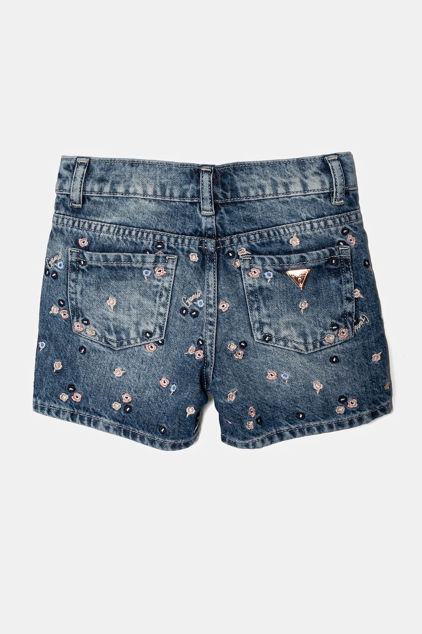Детские джинсовые шорты Guess с аппликацией K5RD00 D45E0 Детские джинсовые шорты Guess с аппликацией K5RD00 D45E0
