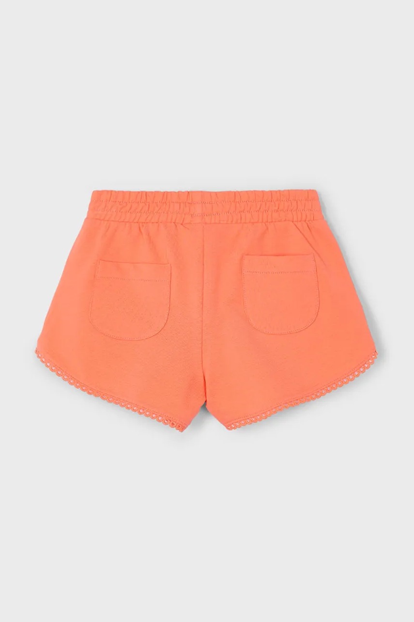 Детские хлопковые шорты Mayoral цвет оранжевый однотонные регулируемая талия 607