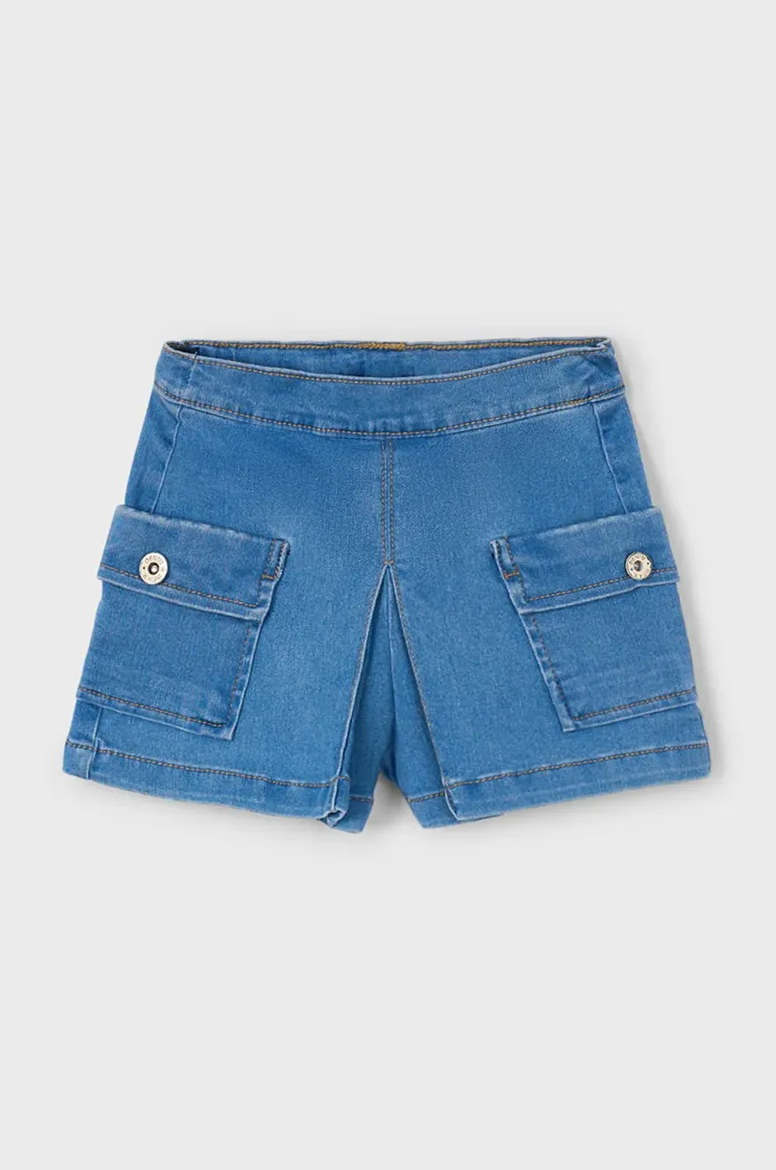 Mayoral pantaloni scurti din denim pentru copii cargo neted, 3207