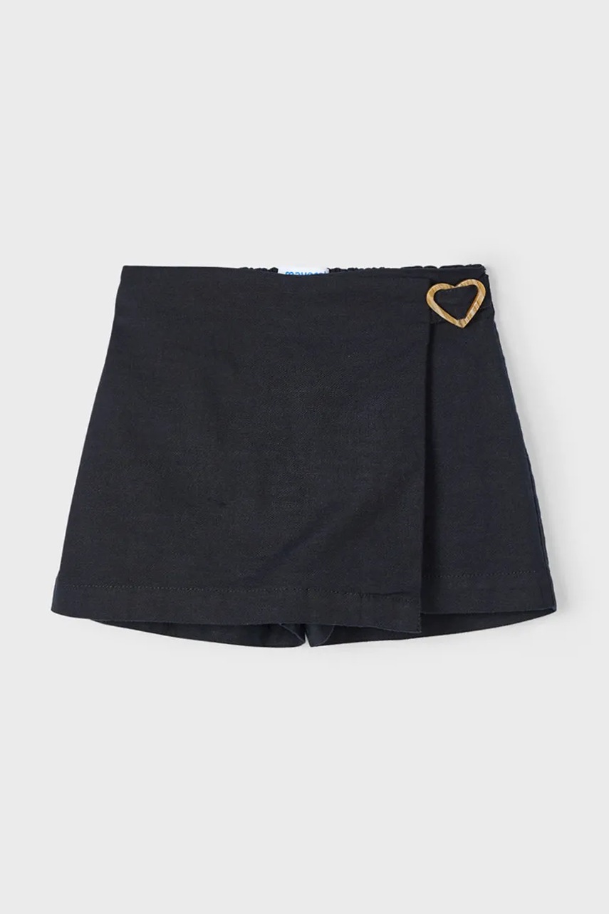 Mayoral pantaloni scurți din bumbac pentru copii culoarea negru, neted, 3906