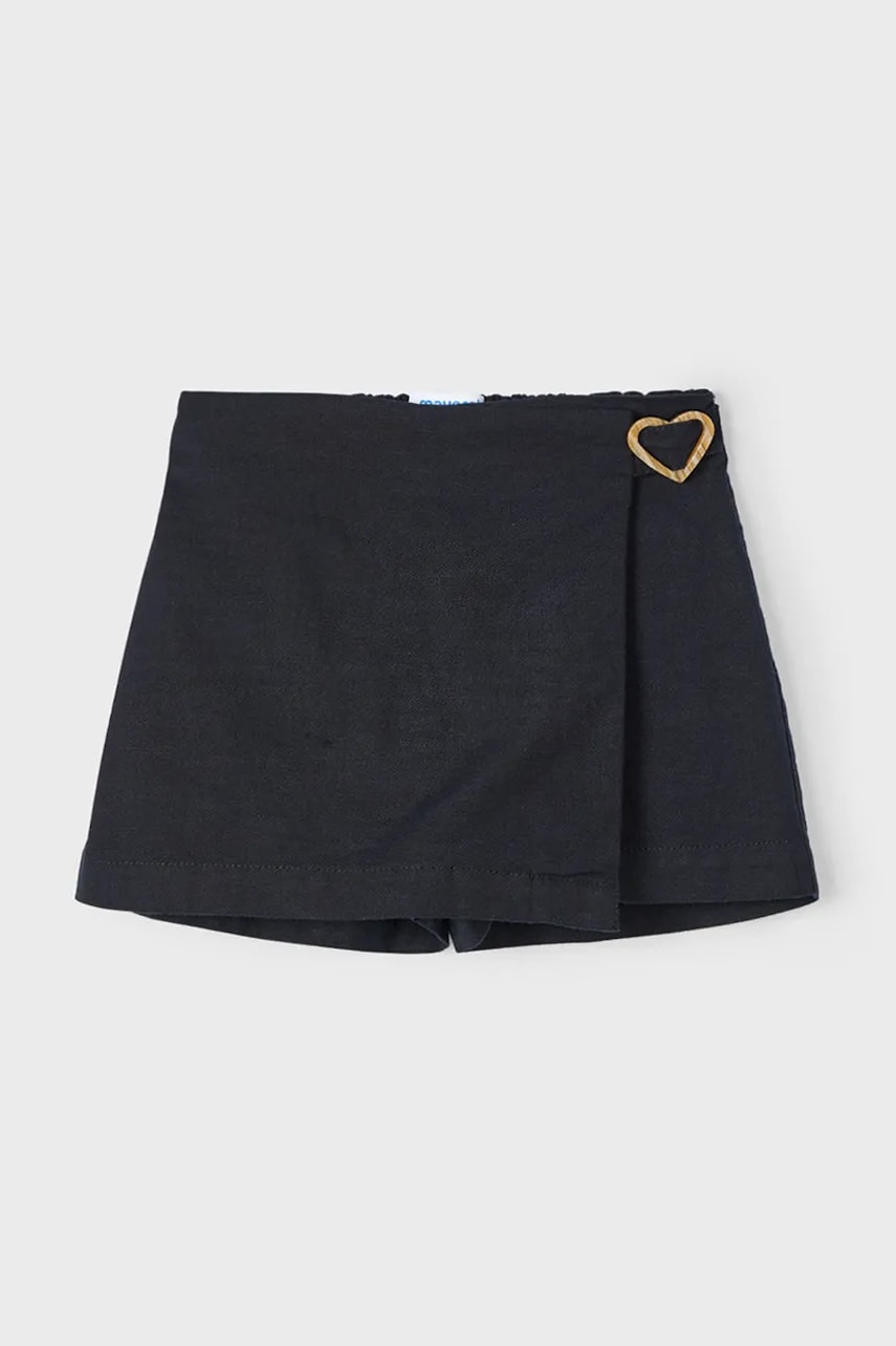 Mayoral pantaloni scurți din bumbac pentru copii culoarea negru, neted, 3906 Mayoral pantaloni scurți din bumbac pentru copii culoarea negru, neted, 3906