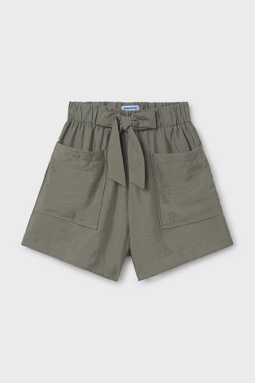 Mayoral pantaloni scurti copii culoarea verde, neted, 6216 Mayoral pantaloni scurti copii culoarea verde, neted, 6216