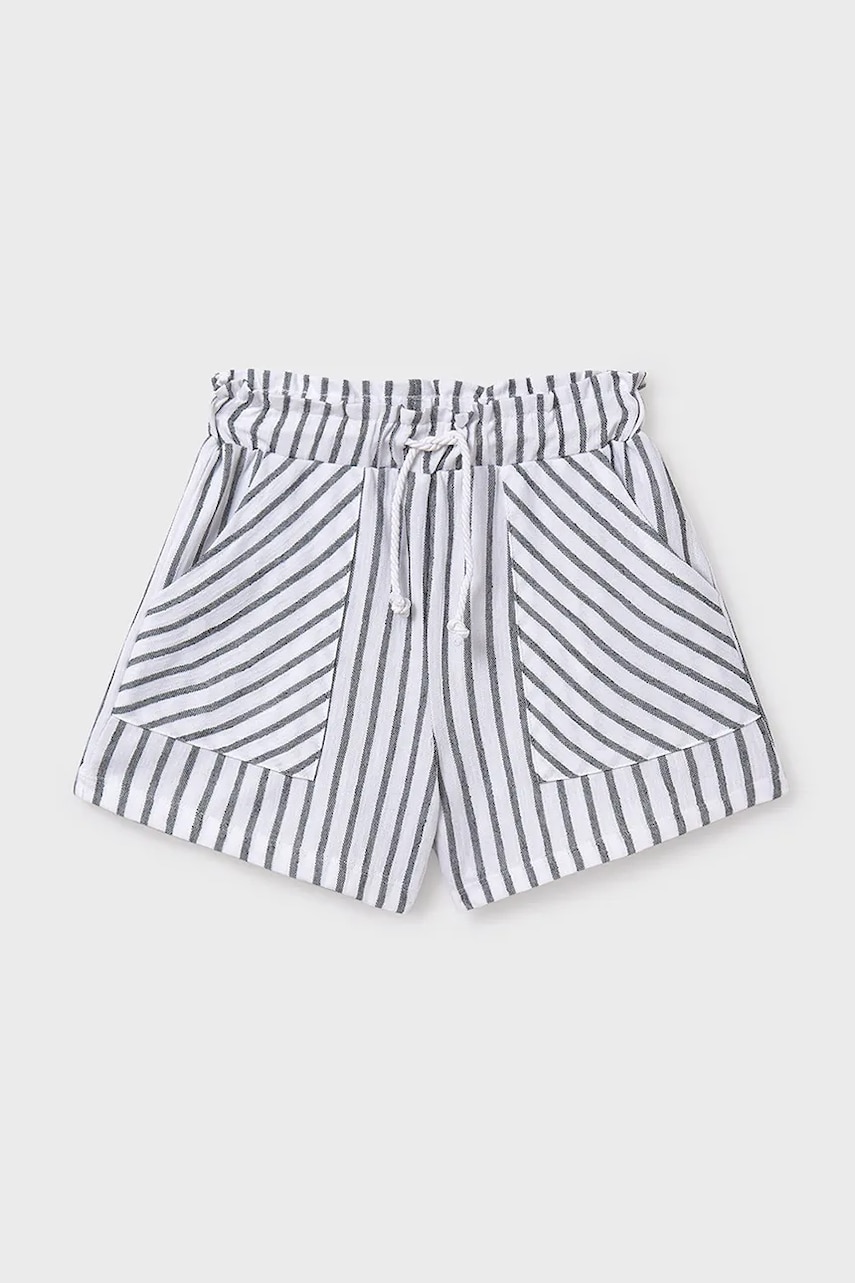 Mayoral pantaloni scurți din bumbac pentru copii culoarea negru, neted, 6219 Mayoral pantaloni scurți din bumbac pentru copii culoarea negru, neted, 6219