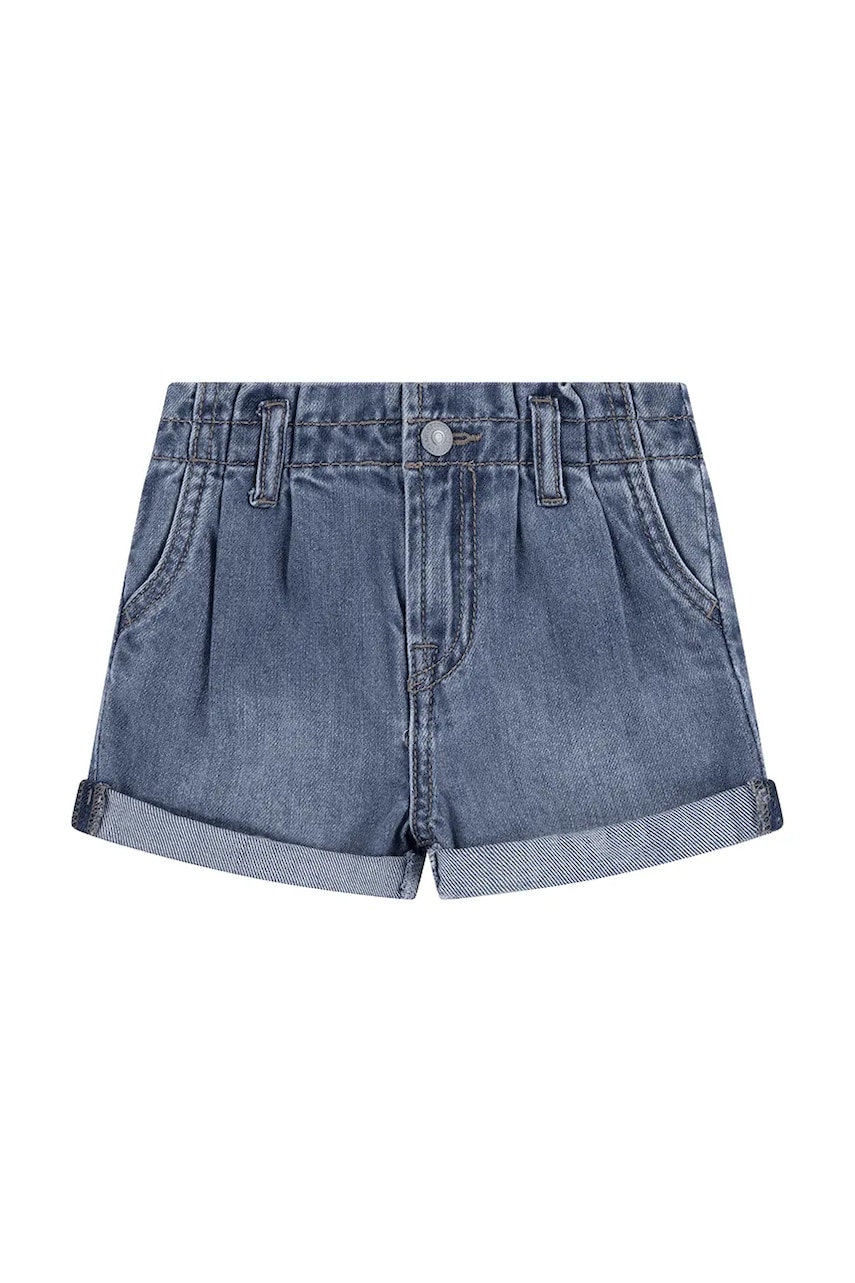 Levi's pantaloni scurti din denim pentru copii PLEAT PAPER BAG SHORT uni, 1EM255