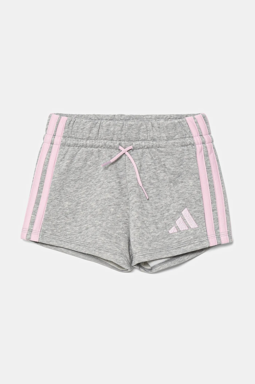 Детские шорты adidas цвет серый с аппликацией регулируемая талия JN6495 Детские шорты adidas цвет серый с аппликацией регулируемая талия JN6495