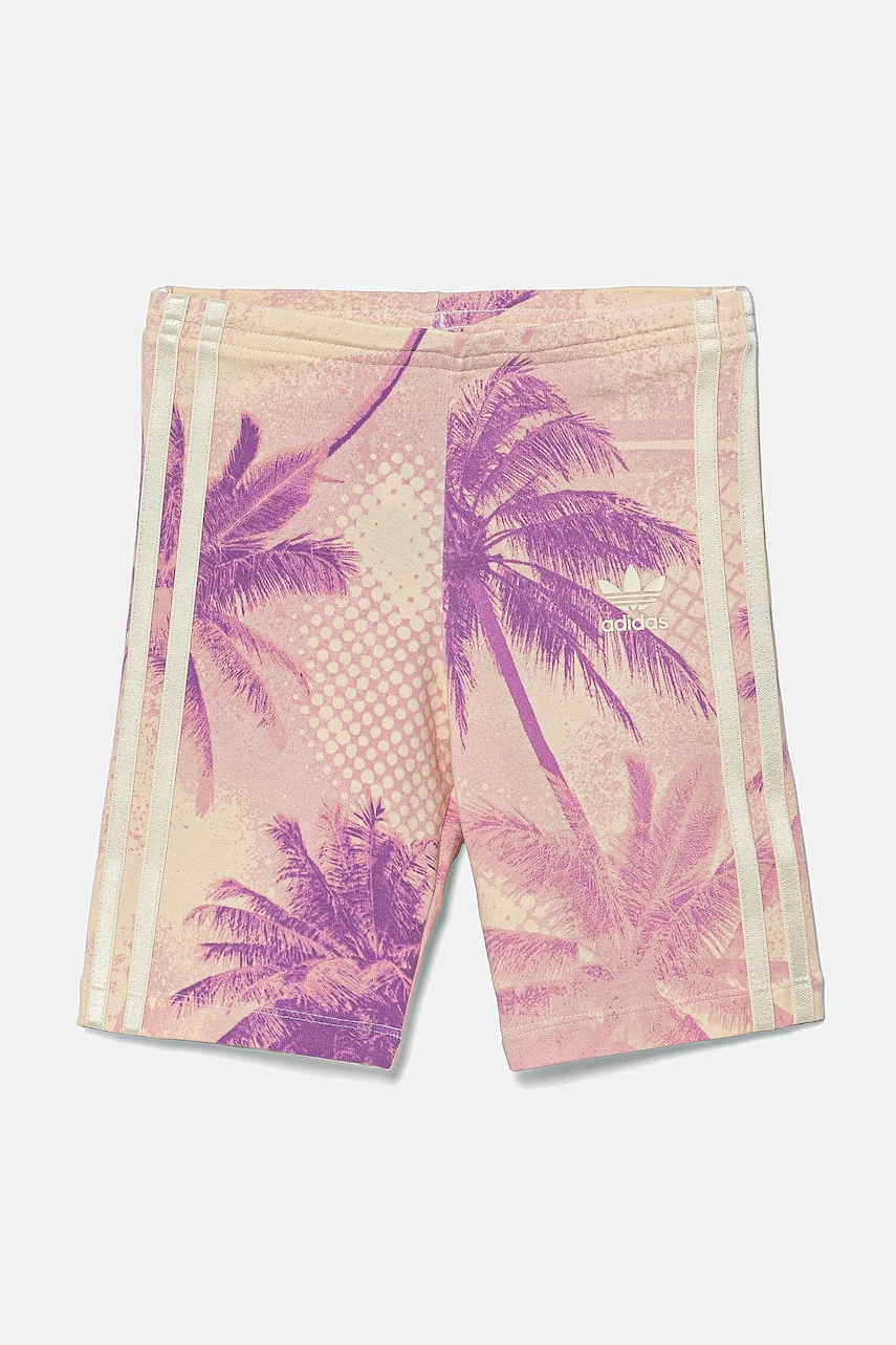 Детские шорты adidas Originals цвет фиолетовый с узором JD2940 Детские шорты adidas Originals цвет фиолетовый с узором JD2940