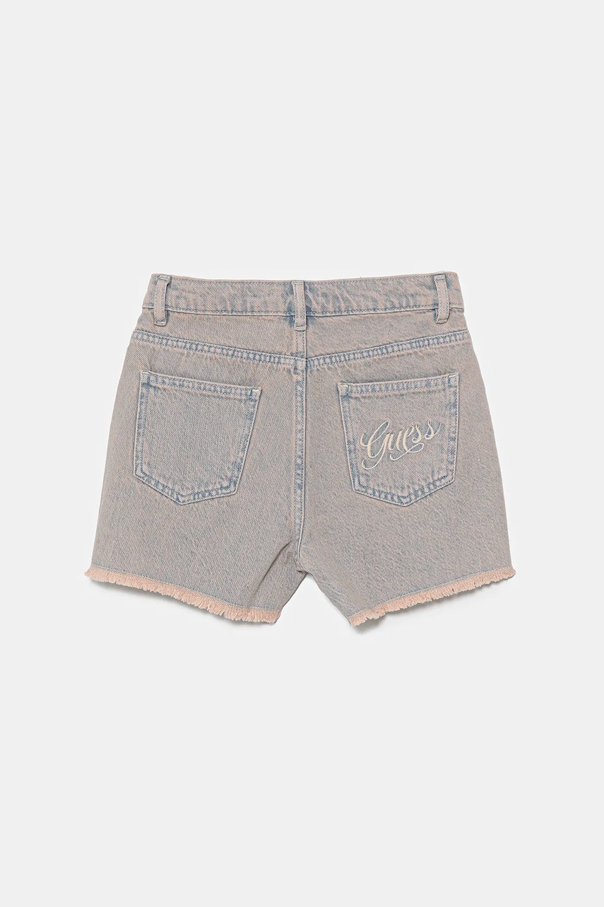 Детские джинсовые шорты Guess цвет фиолетовый однотонные регулируемая талия J5GD00 D5NI0 Детские джинсовые шорты Guess цвет фиолетовый однотонные регулируемая талия J5GD00 D5NI0