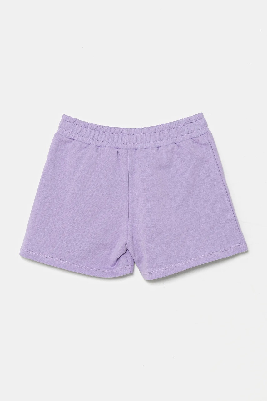 Детские хлопковые шорты Guess цвет фиолетовый однотонные J5GD38 KCRP0