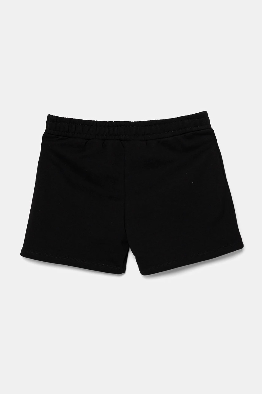 Детские хлопковые шорты Guess цвет чёрный однотонные J5GD38 KCRP0