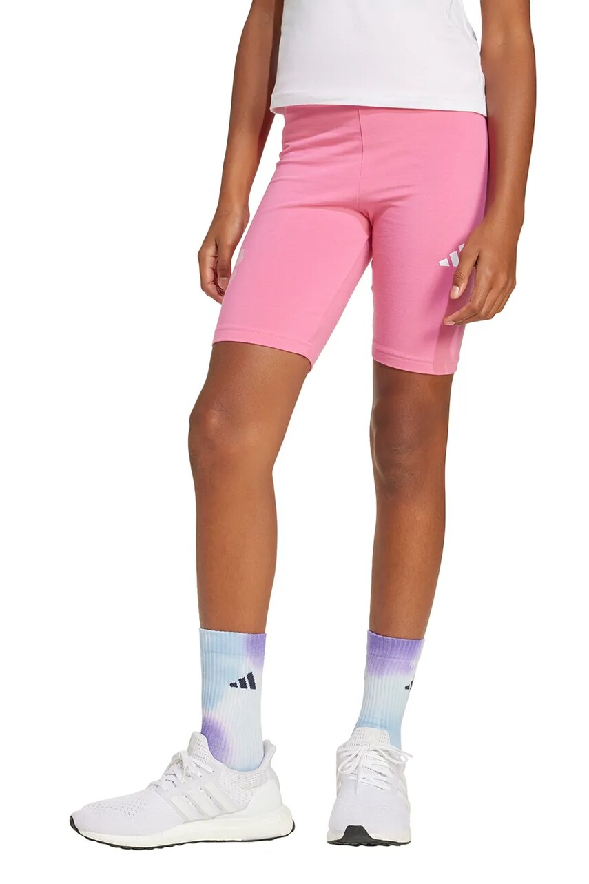 adidas pantaloni scurti copii culoarea roz, cu imprimeu, JI6222