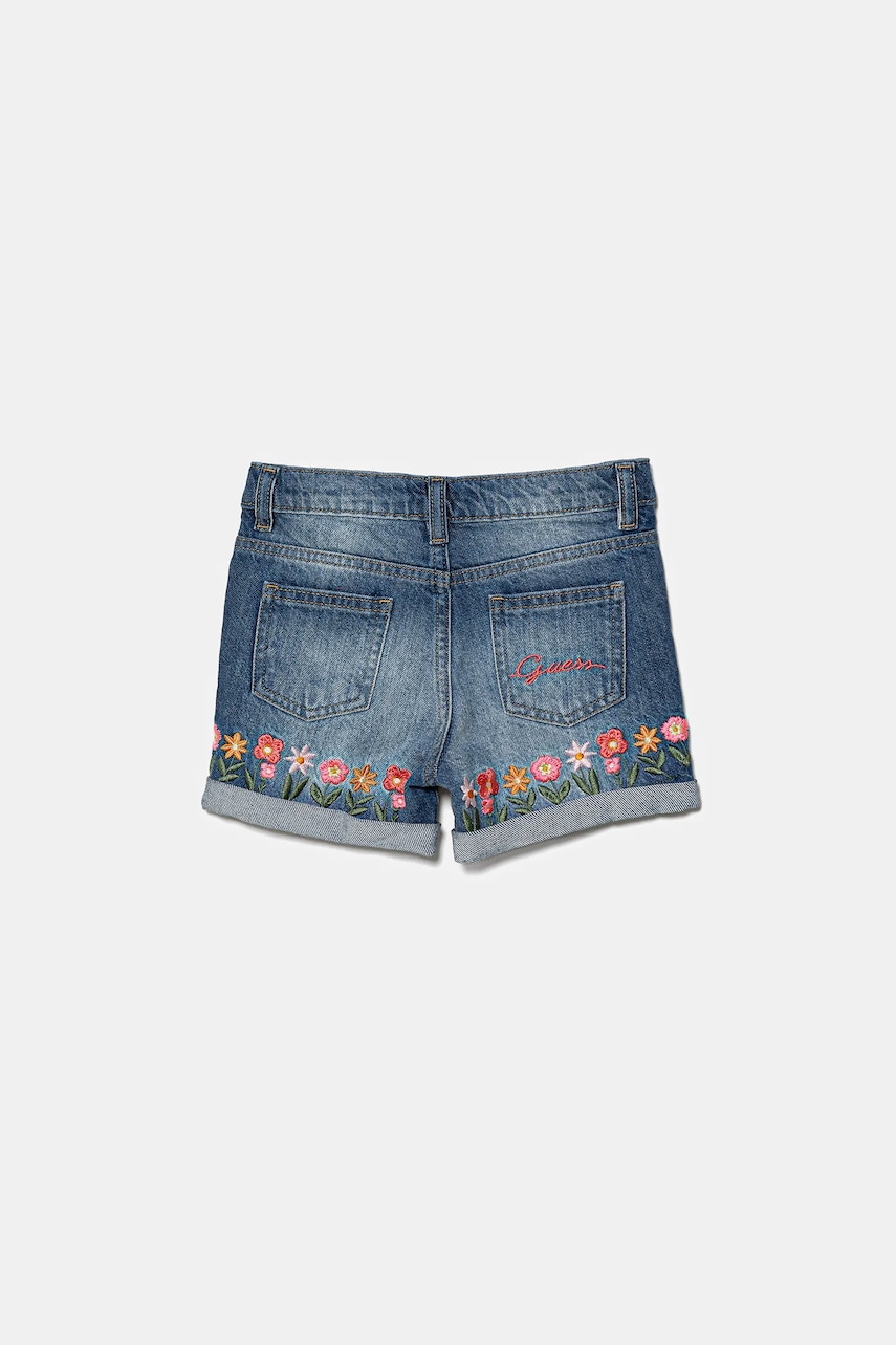 Детские джинсовые шорты Guess с аппликацией регулируемая талия K5GD02 D45E0 Детские джинсовые шорты Guess с аппликацией регулируемая талия K5GD02 D45E0