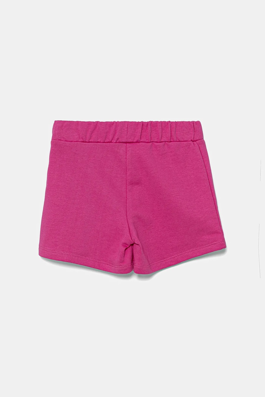 Детские хлопковые шорты Guess цвет розовый с принтом K5GD08 KA6R4