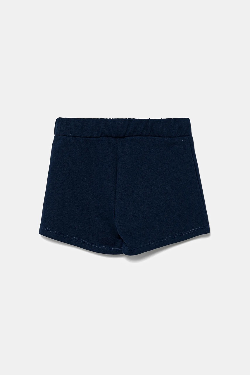 Детские хлопковые шорты Guess цвет синий с принтом K5GD08 KA6R4