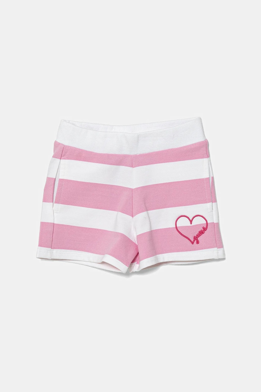Levně Dětské kraťasy Guess růžová barva, K5GD16 KBOR4