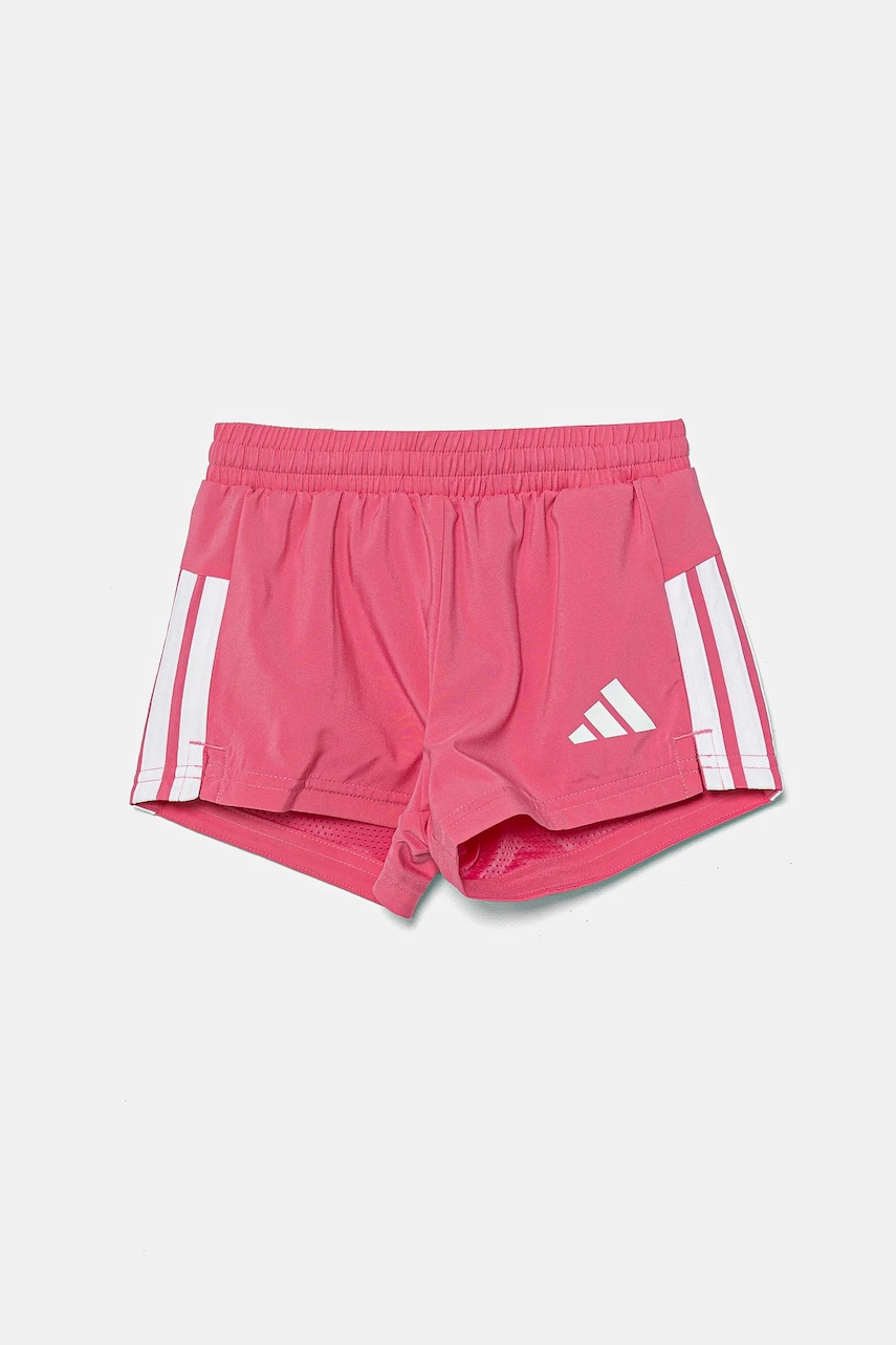 Детские шорты adidas цвет розовый с принтом регулируемая талия JJ5039 Детские шорты adidas цвет розовый с принтом регулируемая талия JJ5039