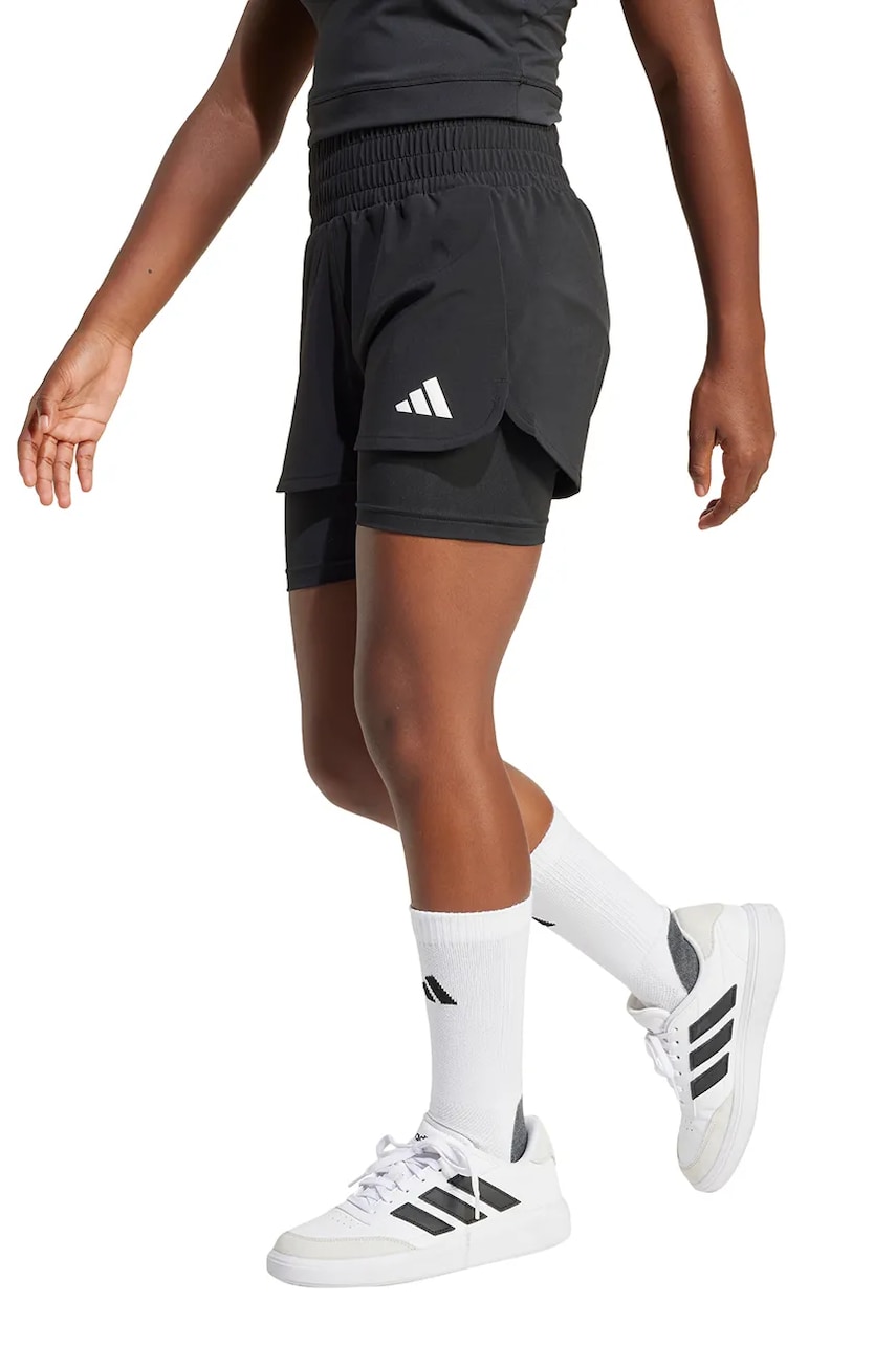 adidas pantaloni scurți copii culoarea negru, cu imprimeu, JJ0992 adidas pantaloni scurți copii culoarea negru, cu imprimeu, JJ0992