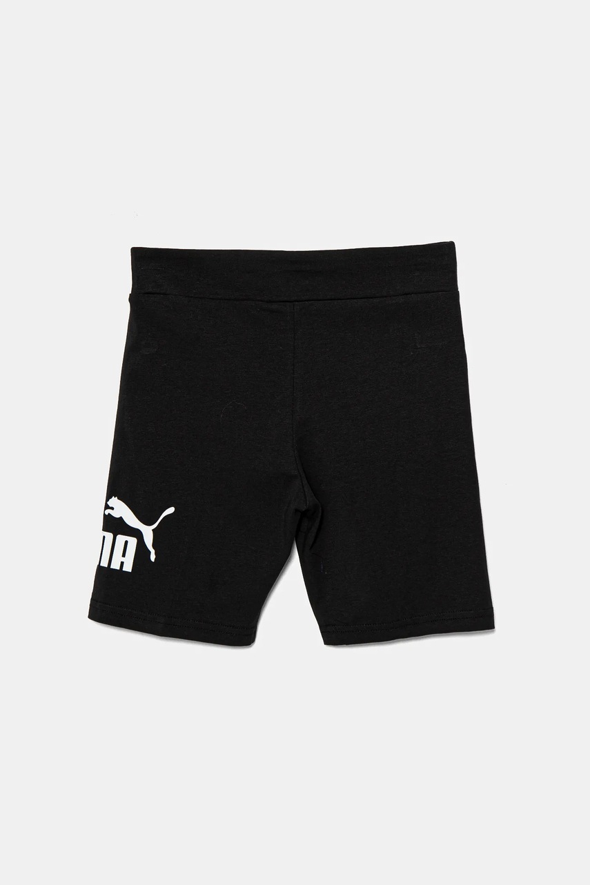 Детские шорты Puma ESS No. 1 Logo Short Leggings цвет чёрный с принтом 684902