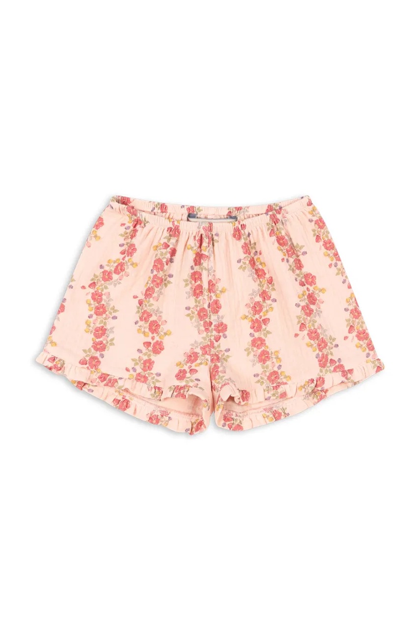 Детские хлопковые шорты Konges Sløjd COCO SHORTS GOTS цвет розовый с узором KS102277